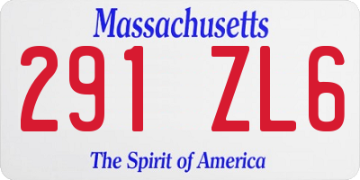 MA license plate 291ZL6