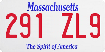MA license plate 291ZL9