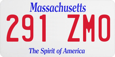 MA license plate 291ZM0