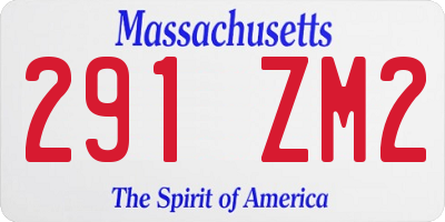 MA license plate 291ZM2