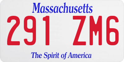 MA license plate 291ZM6