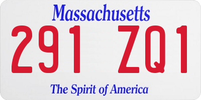 MA license plate 291ZQ1