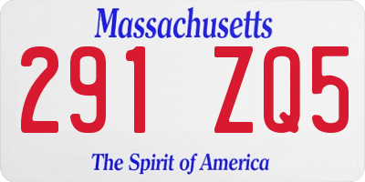 MA license plate 291ZQ5