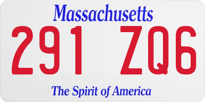 MA license plate 291ZQ6