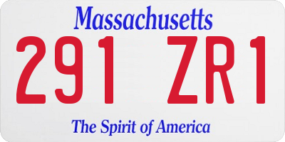 MA license plate 291ZR1