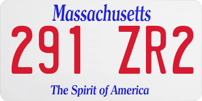 MA license plate 291ZR2