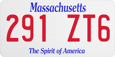 MA license plate 291ZT6