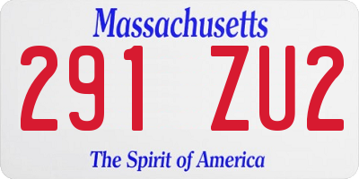 MA license plate 291ZU2