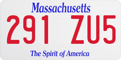 MA license plate 291ZU5