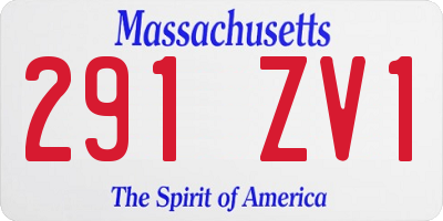 MA license plate 291ZV1