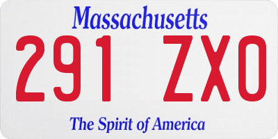 MA license plate 291ZX0