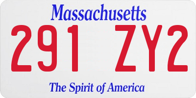 MA license plate 291ZY2