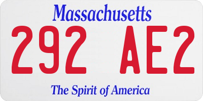 MA license plate 292AE2