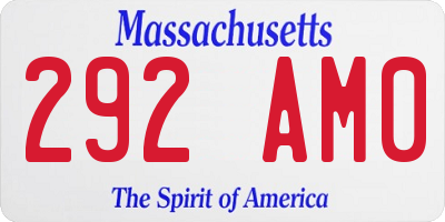 MA license plate 292AM0