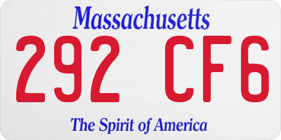 MA license plate 292CF6