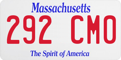 MA license plate 292CM0