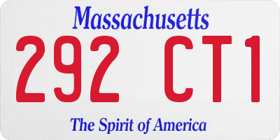 MA license plate 292CT1
