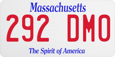 MA license plate 292DM0