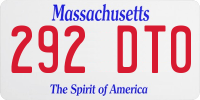 MA license plate 292DT0