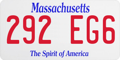 MA license plate 292EG6