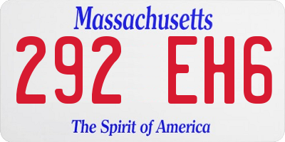 MA license plate 292EH6