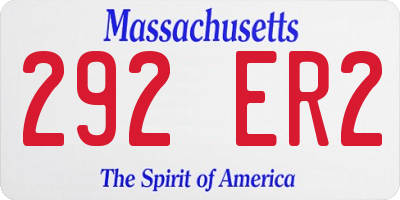 MA license plate 292ER2