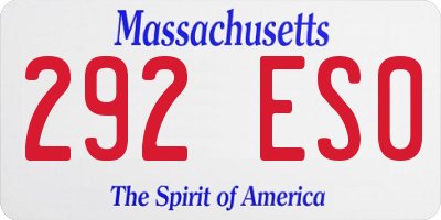 MA license plate 292ES0