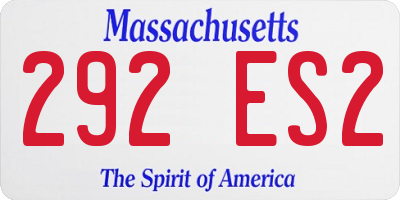 MA license plate 292ES2
