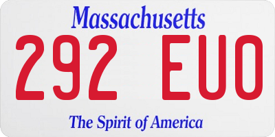 MA license plate 292EU0