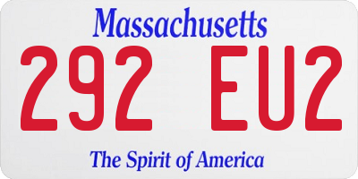 MA license plate 292EU2
