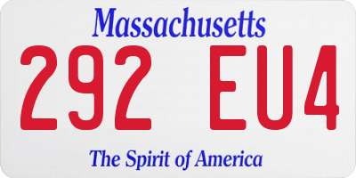 MA license plate 292EU4