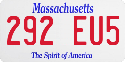 MA license plate 292EU5