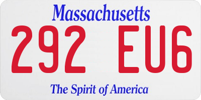 MA license plate 292EU6