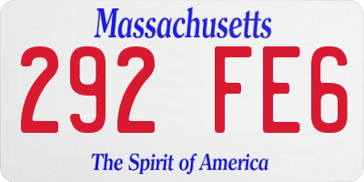 MA license plate 292FE6