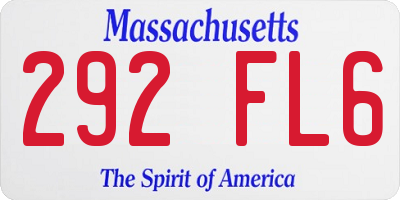 MA license plate 292FL6
