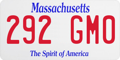 MA license plate 292GM0