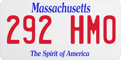 MA license plate 292HM0