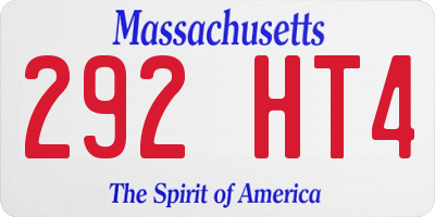 MA license plate 292HT4