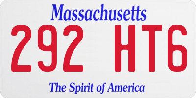 MA license plate 292HT6