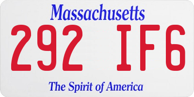 MA license plate 292IF6