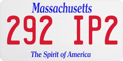MA license plate 292IP2