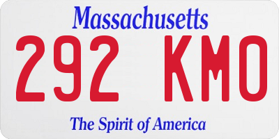 MA license plate 292KM0