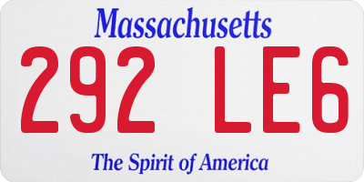 MA license plate 292LE6