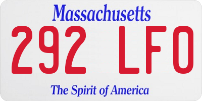 MA license plate 292LF0