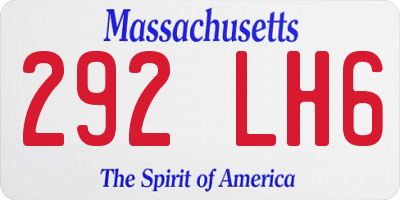 MA license plate 292LH6