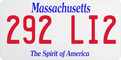 MA license plate 292LI2
