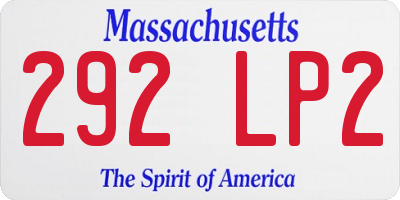 MA license plate 292LP2