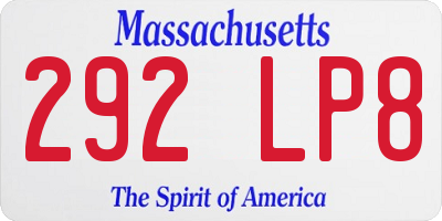 MA license plate 292LP8
