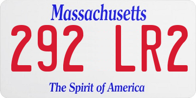 MA license plate 292LR2