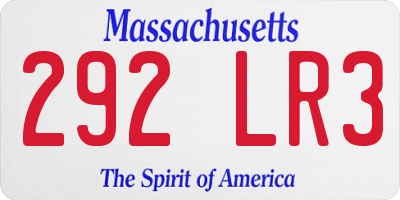 MA license plate 292LR3